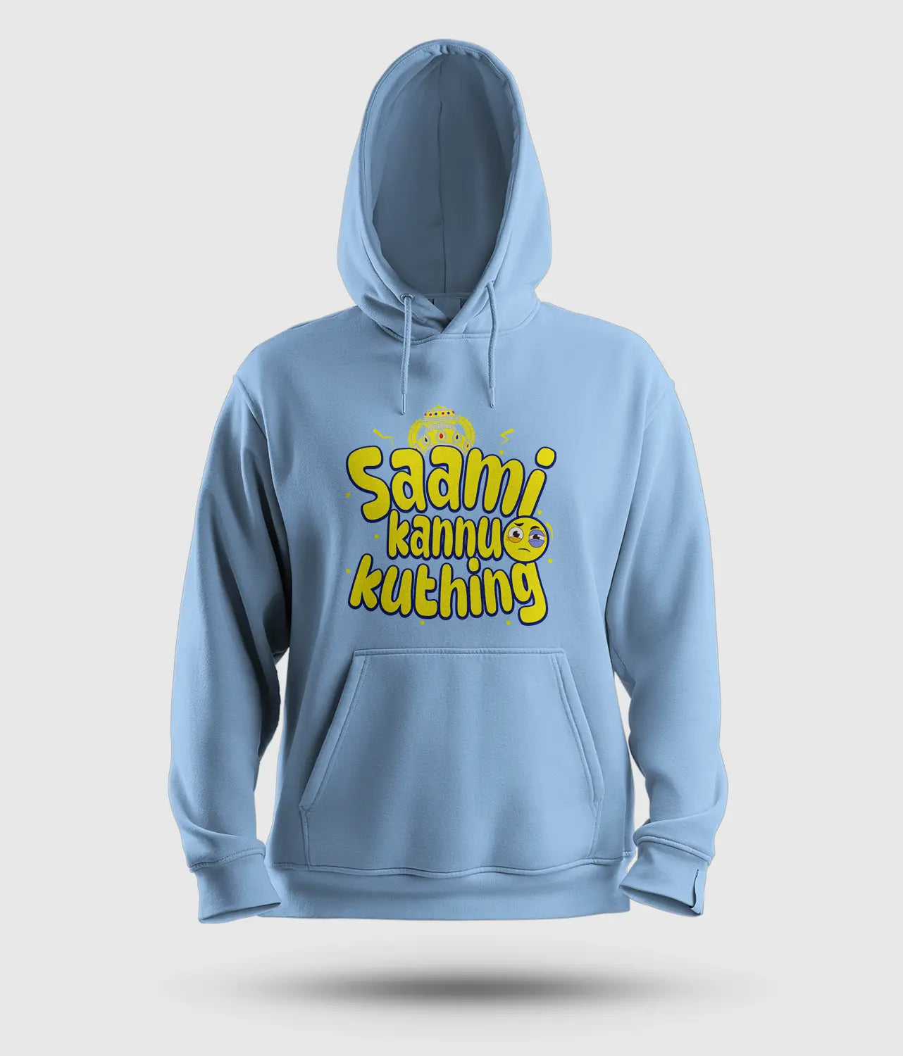 Saami Kannu Kuthing Men/Unisex Hoodie in Baby Blue Color