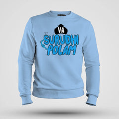Va Surudhi Polam Men/Unisex Sweatshirt in Baby Blue Color