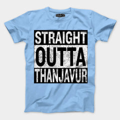Straight Outta Thanjavur Men/Unisex T-Shirt in Baby Blue Color