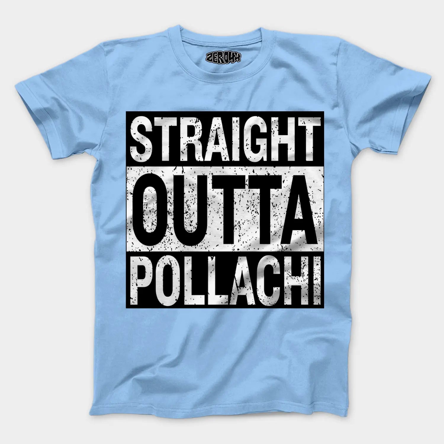 Straight Outta Pollachi Men/Unisex T-Shirt in Baby Blue Color