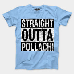 Straight Outta Pollachi Men/Unisex T-Shirt in Baby Blue Color