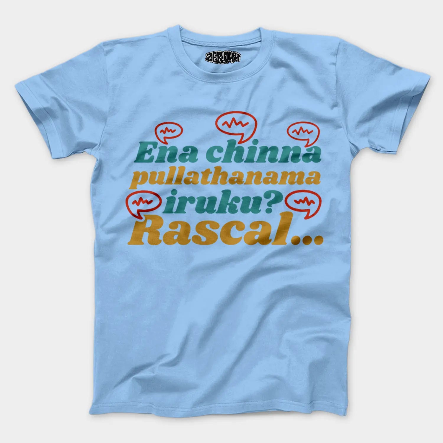Ena Chinna Pulla Thanama Iruku Rascal Men/Unisex T-Shirt in Baby Blue Color