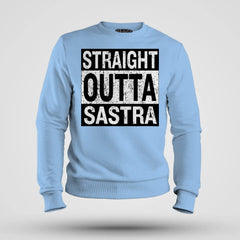 Straight Outta Sastra Men/Unisex Sweatshirt in Baby Blue Color