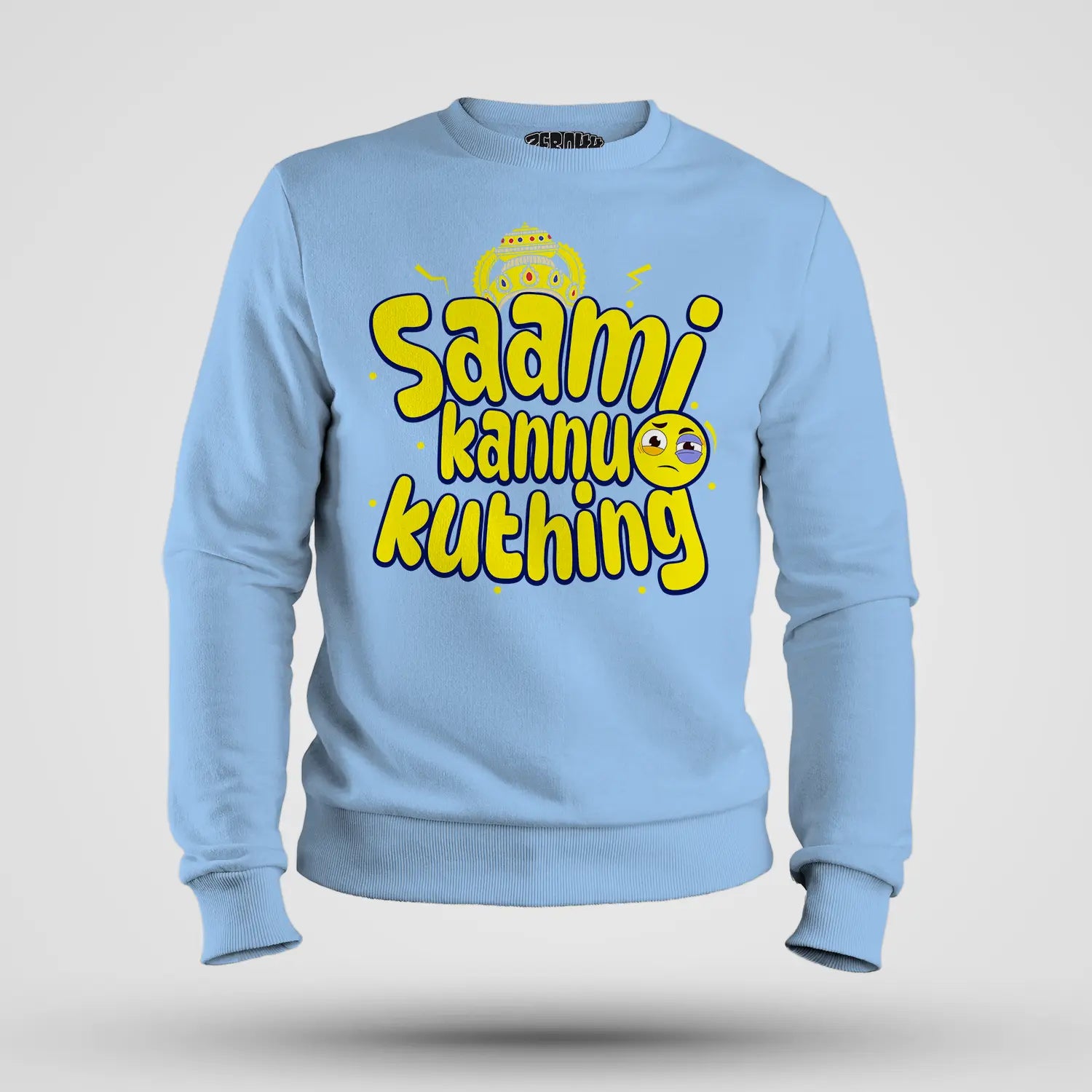 Saami Kannu Kuthing Men/Unisex Sweatshirt in Baby Blue Color