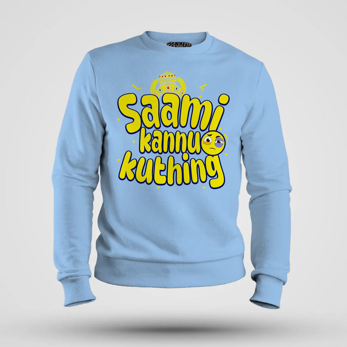 Saami Kannu Kuthing Men/Unisex Sweatshirt in Baby Blue Color