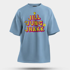 Jill Jung Jhakk Men/Unisex Oversized T-Shirt in Baby Blue Color