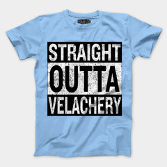 Straight Outta Velachery Men/Unisex T-Shirt in Baby Blue Color