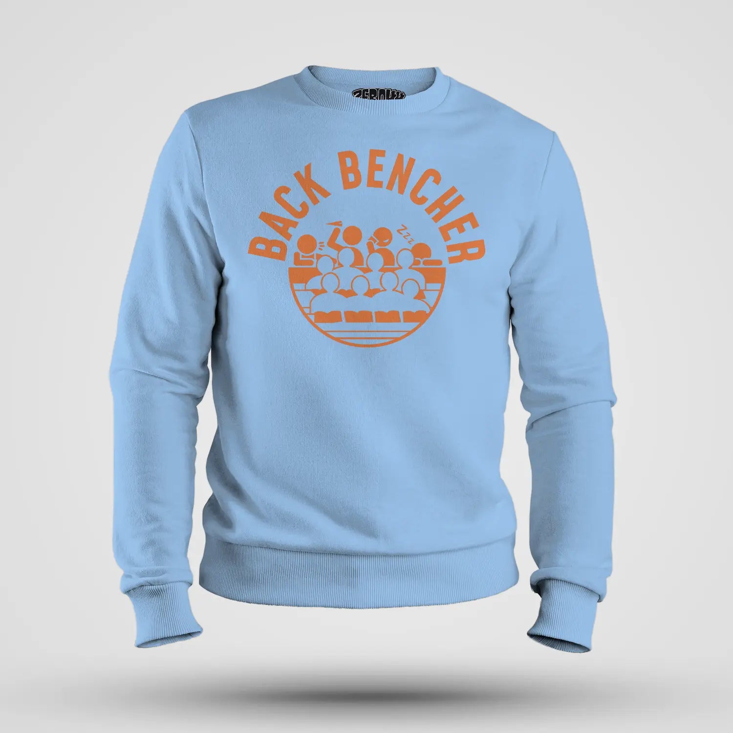 Back Bencher Men/Unisex Sweatshirt in Baby Blue Color