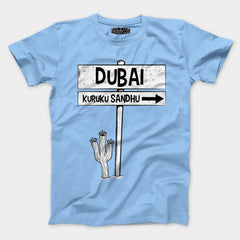Dubai Kuruku Sandhu Men/Unisex T-Shirt in Baby Blue Color