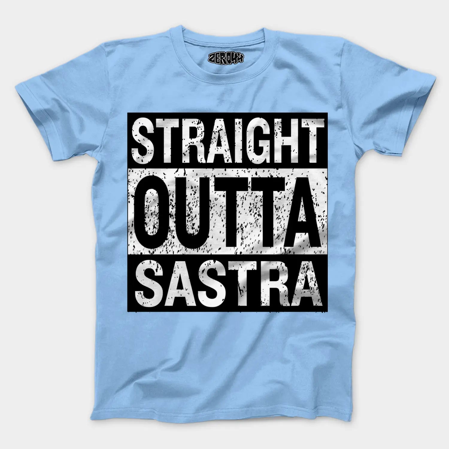 Straight Outta Sastra Men/Unisex T-Shirt in Baby Blue Color