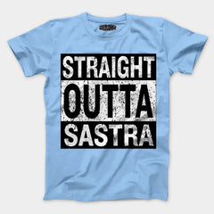 Straight Outta Sastra Men/Unisex T-Shirt in Baby Blue Color