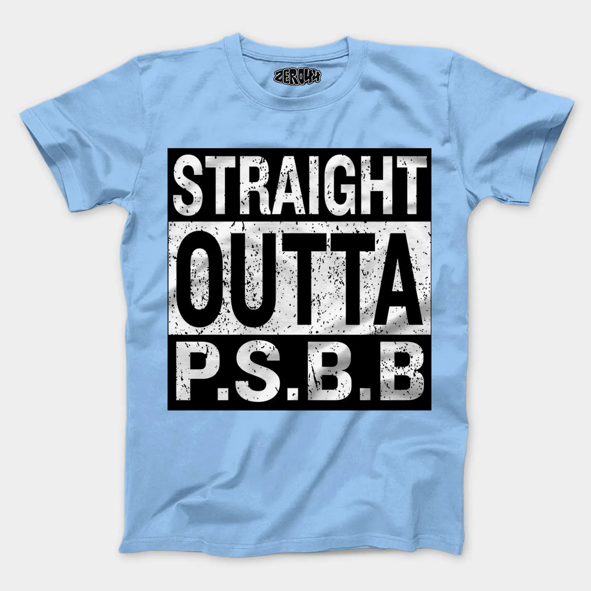 Straight Outta Psbb Men/Unisex T-Shirt in Baby Blue Color