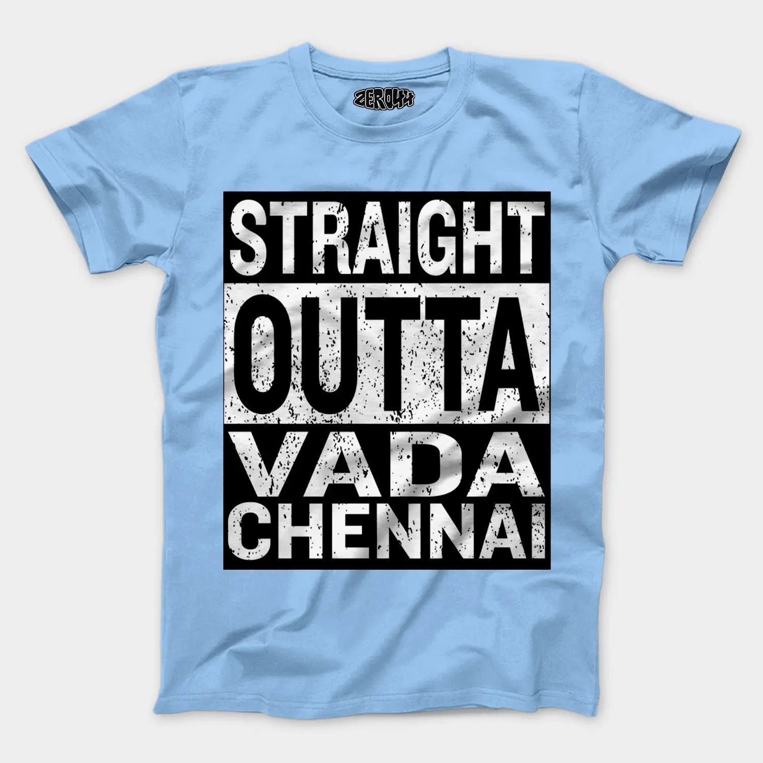 Straight Outta Vada Chennai Men/Unisex T-Shirt in Baby Blue Color