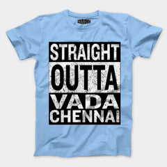 Straight Outta Vada Chennai Men/Unisex T-Shirt in Baby Blue Color