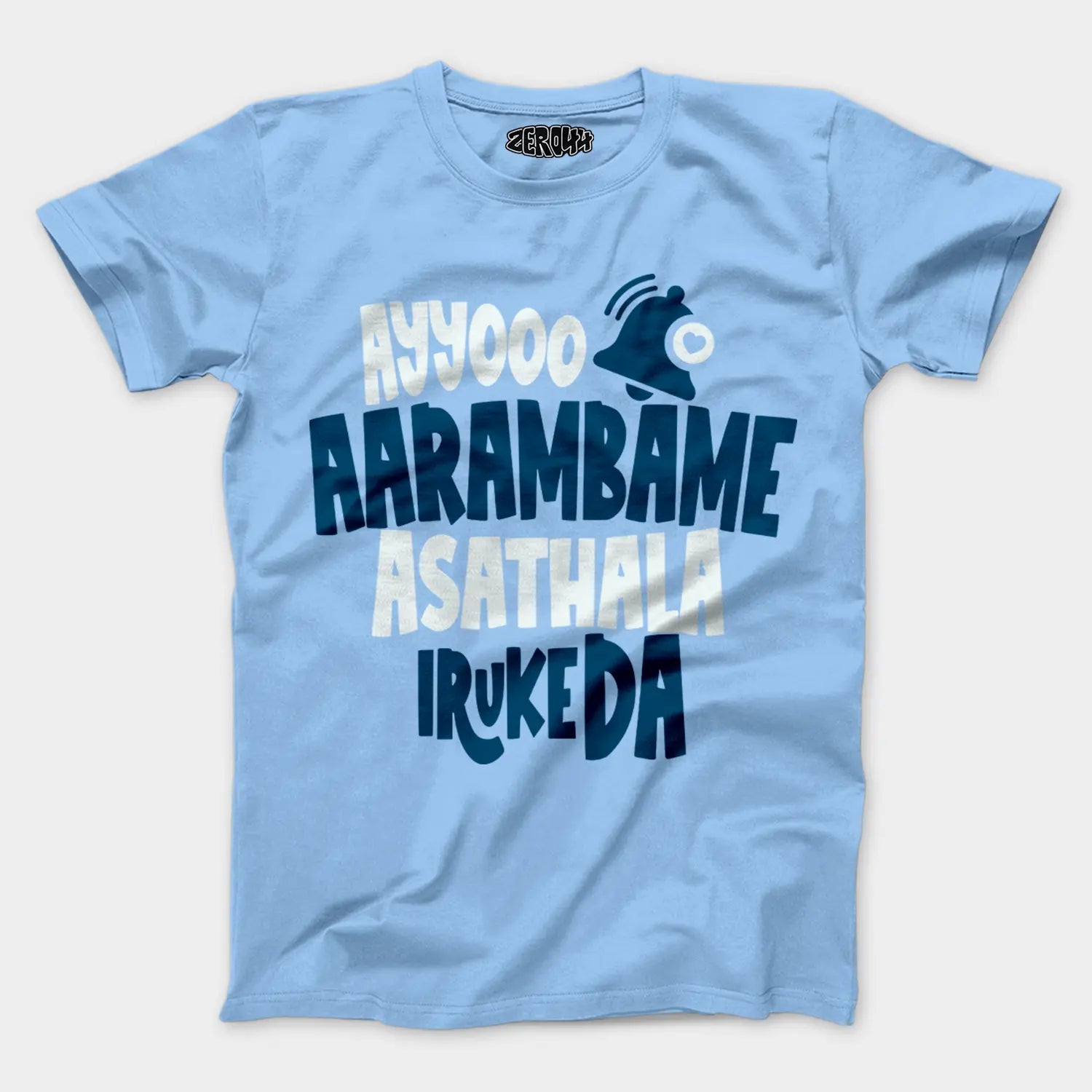 Ayyooo Aarambame Asathala Iruke Da Men/Unisex T-Shirt in Baby Blue Color