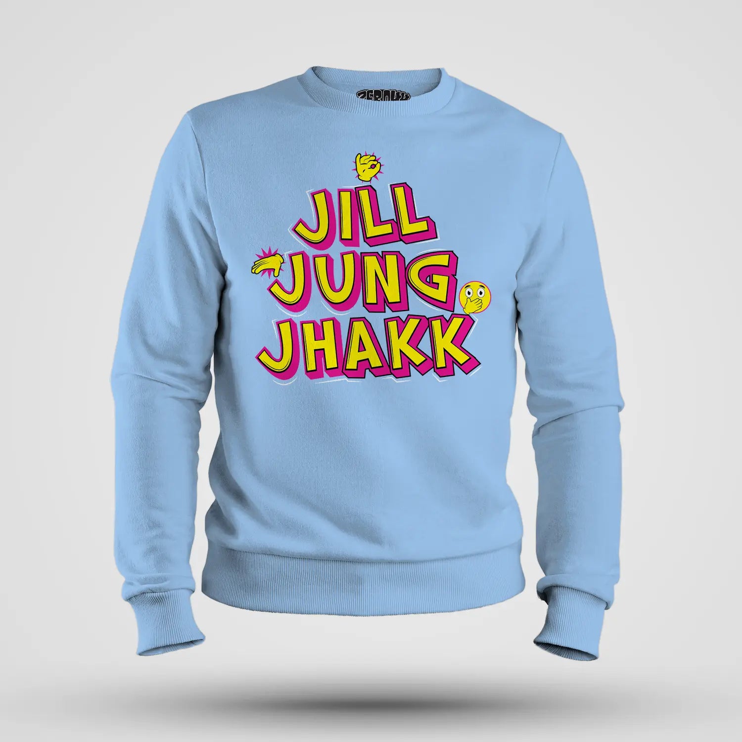 Jill Jung Jhakk Men/Unisex Sweatshirt in Baby Blue Color