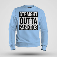 Straight Outta Kakkoos Men/Unisex Sweatshirt in Baby Blue Color