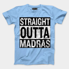 Straight Outta Madras Men/Unisex T-Shirt in Baby Blue Color