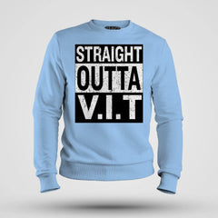 Straight Outta Vit Men/Unisex Sweatshirt in Baby Blue Color
