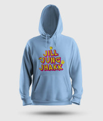 Jill Jung Jhakk Men/Unisex Hoodie in Baby Blue Color