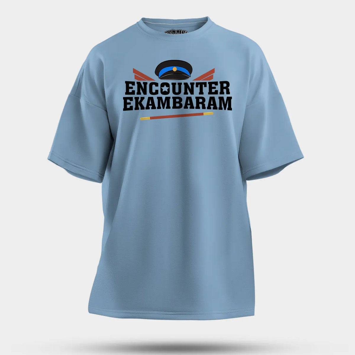 Encounter Ekambaram Men/Unisex Oversized T-Shirt in Baby Blue Color