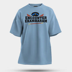 Encounter Ekambaram Men/Unisex Oversized T-Shirt in Baby Blue Color