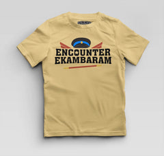 Encounter Ekambaram Boys Round Neck T-Shirt in Beige Color