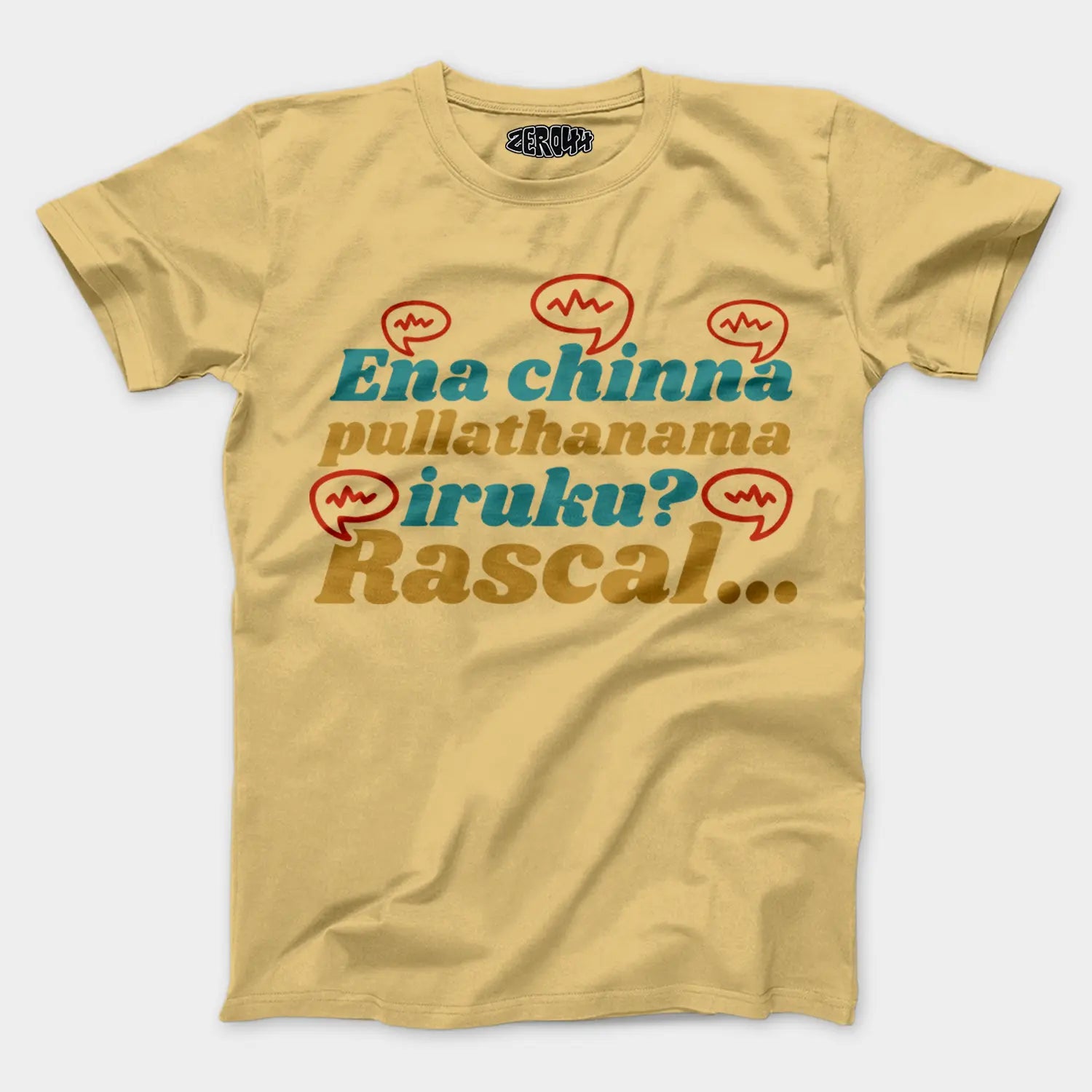 Ena Chinna Pulla Thanama Iruku Rascal Men/Unisex T-Shirt in Beige Color