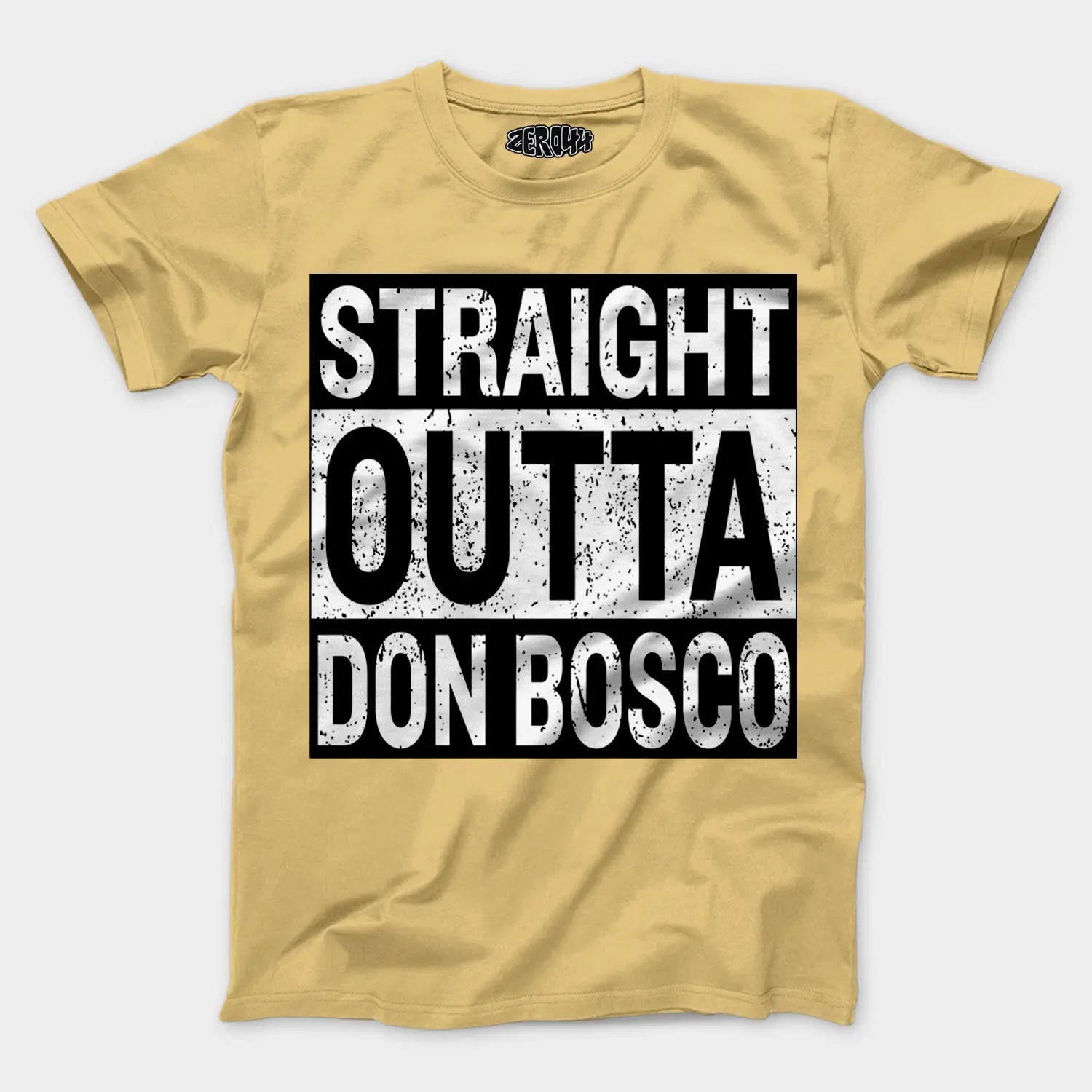 Straight Outta Don Bosco Men/Unisex T-Shirt in Beige Color