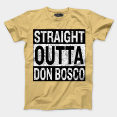 Straight Outta Don Bosco Men/Unisex T-Shirt in Beige Color