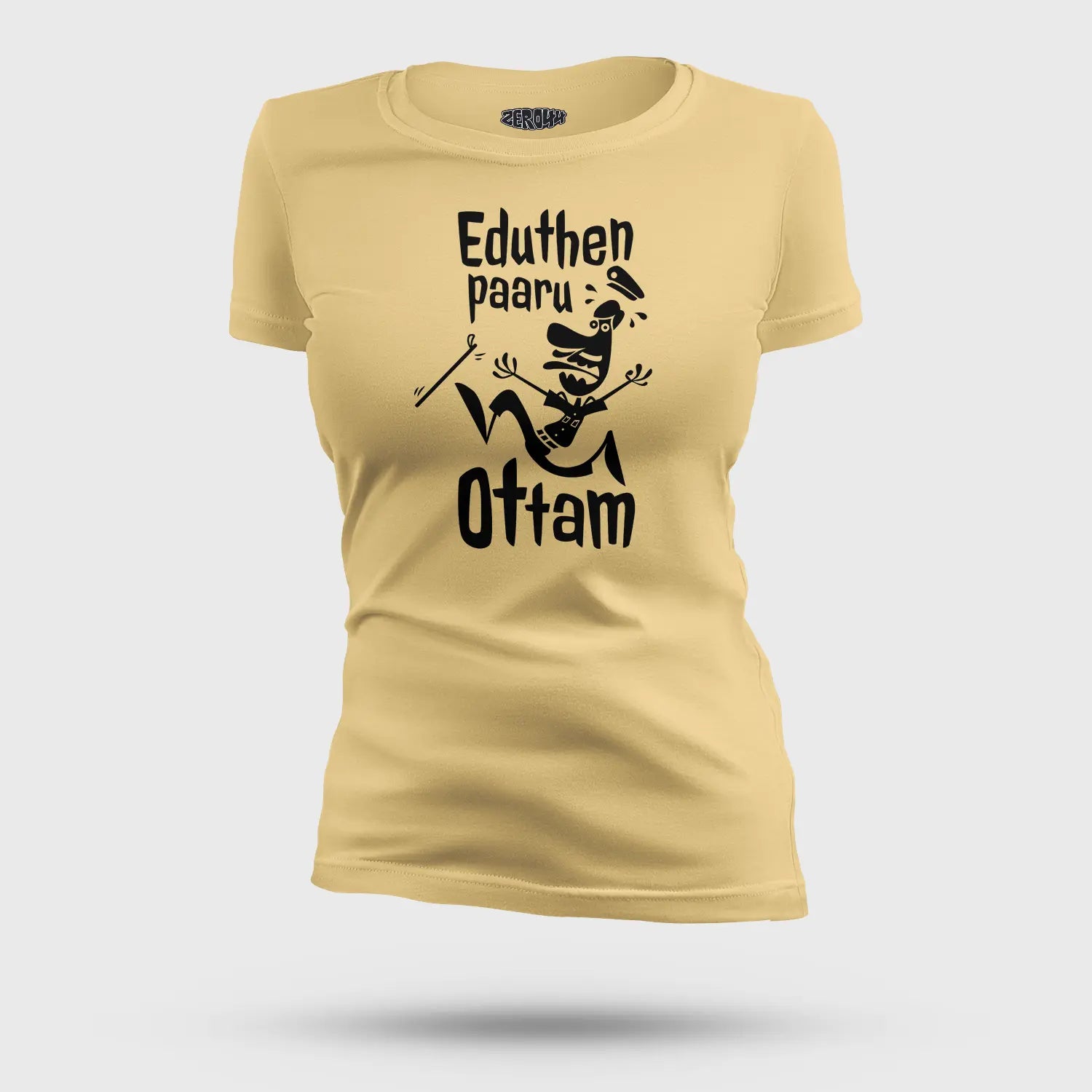 Eduthen Paaru Ottam Women's T-Shirt in Beige Color