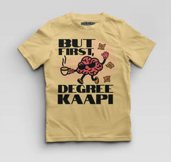 But First Degree Kaapi Boys Round Neck T-Shirt in Beige Color