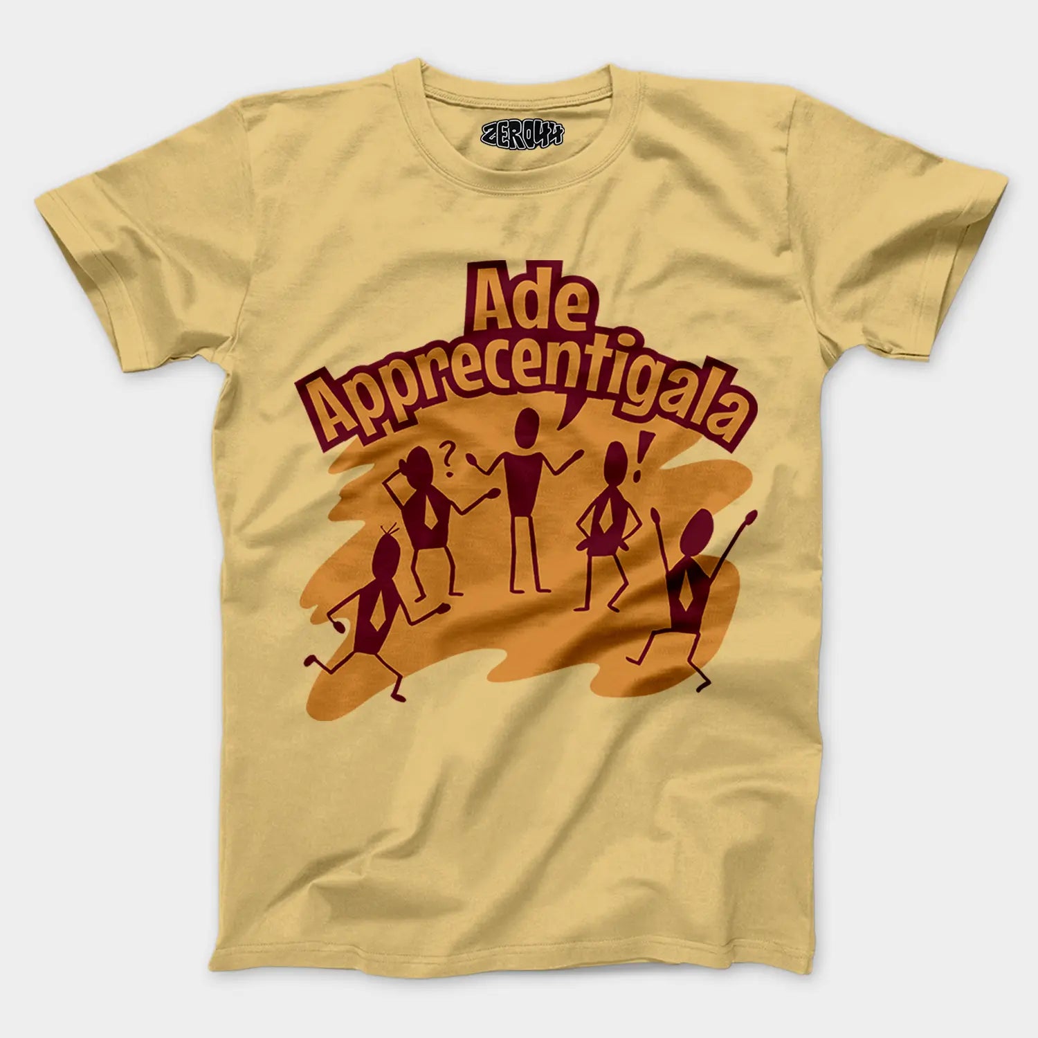 Ade Apprecentingala Men/Unisex T-Shirt in Beige Color