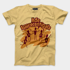 Ade Apprecentingala Men/Unisex T-Shirt in Beige Color