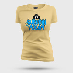 Va Surudhi Polam Women's T-Shirt in Beige Color