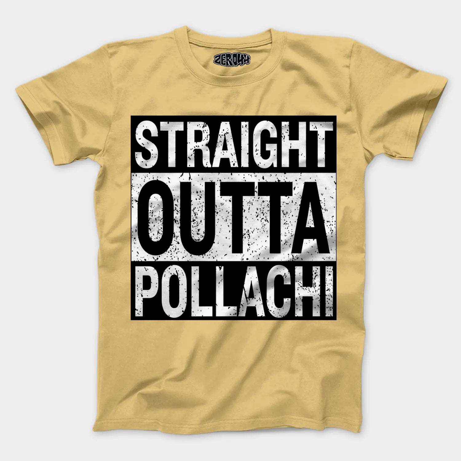 Straight Outta Pollachi Men/Unisex T-Shirt in Beige Color