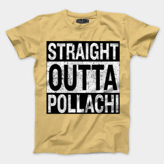 Straight Outta Pollachi Men/Unisex T-Shirt in Beige Color