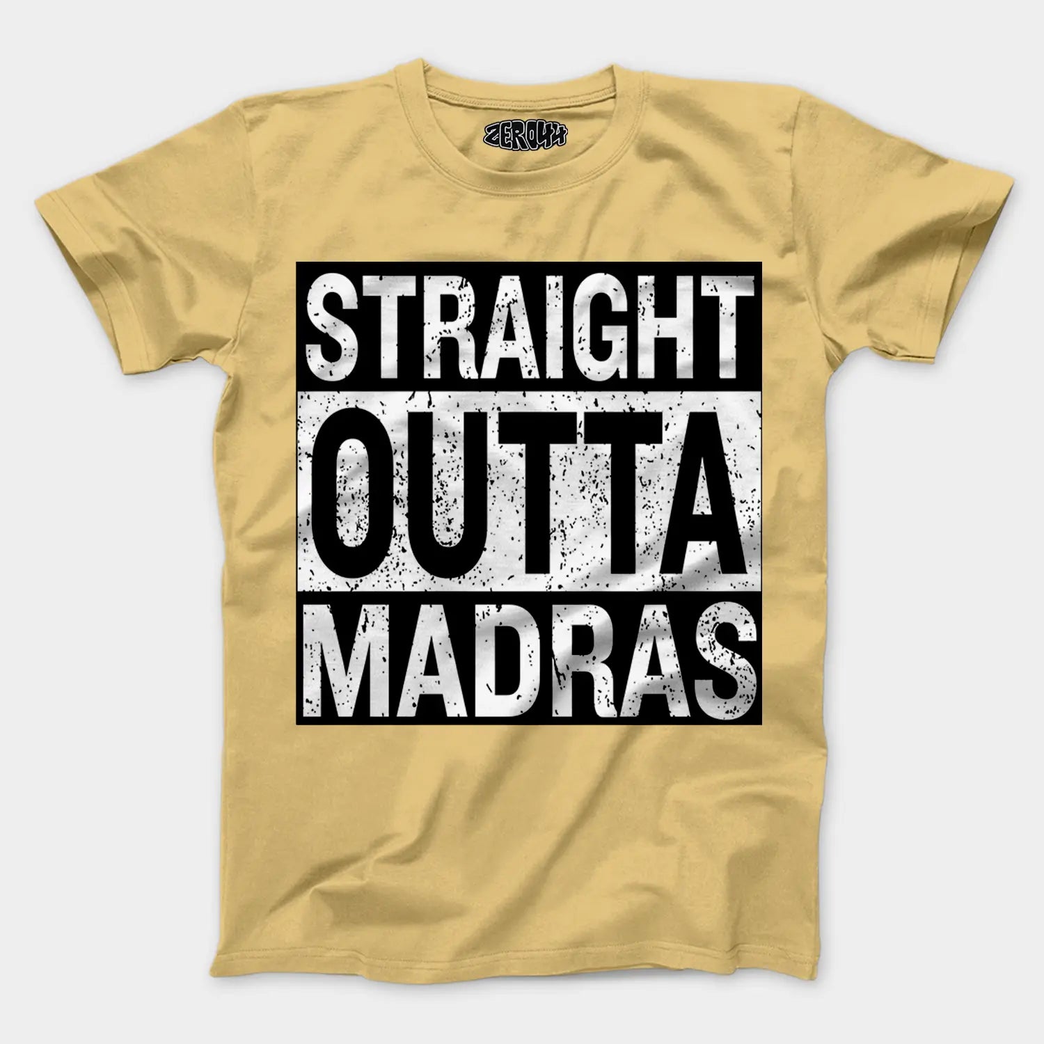 Straight Outta Madras Men/Unisex T-Shirt in Beige Color