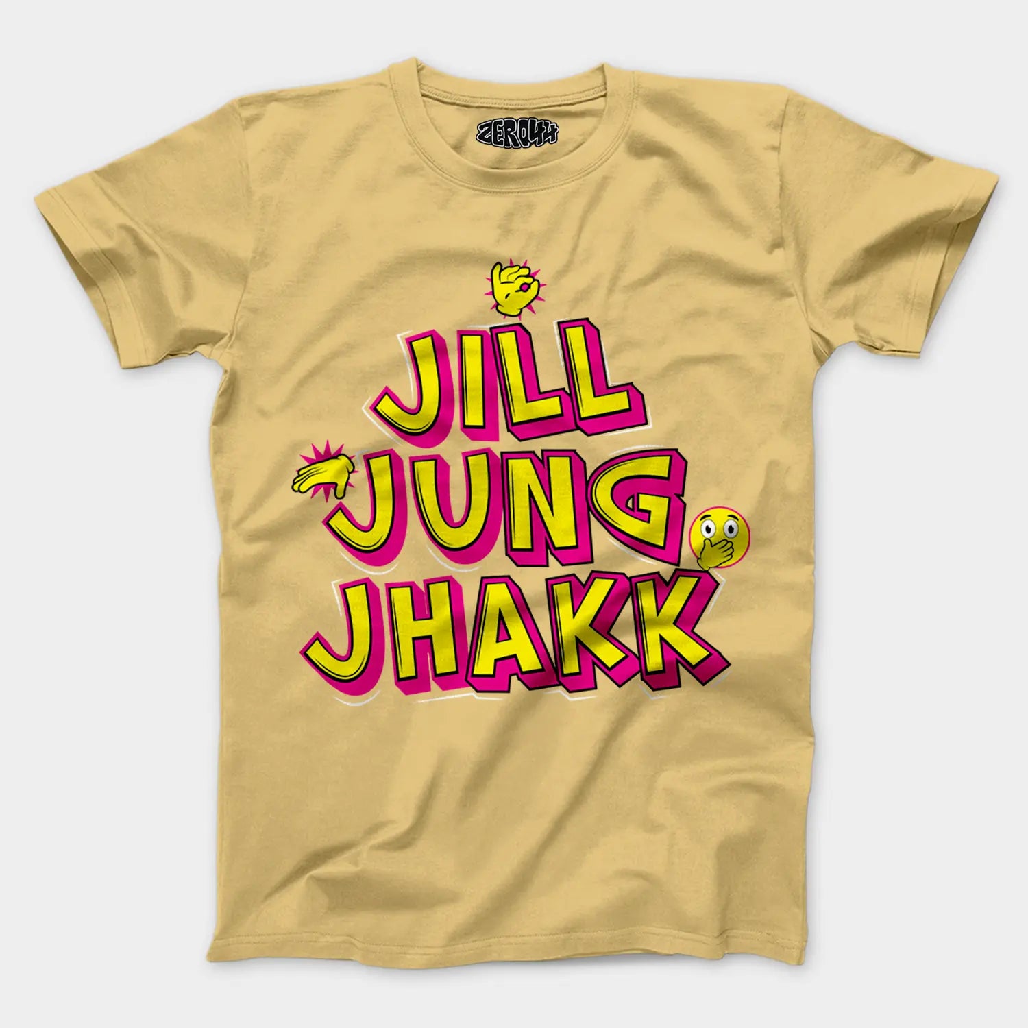 Jill Jung Jhakk Men/Unisex T-Shirt in Beige Color