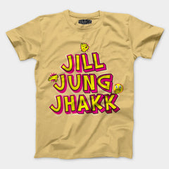 Jill Jung Jhakk Men/Unisex T-Shirt in Beige Color