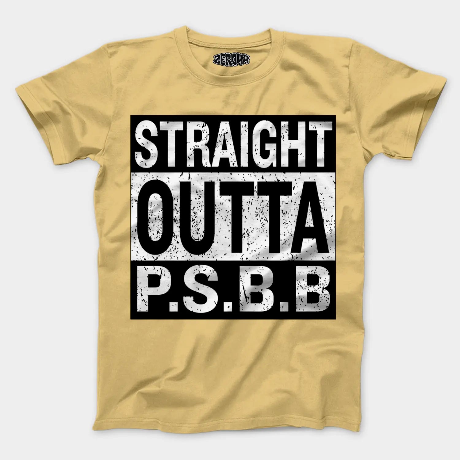 Straight Outta Psbb Men/Unisex T-Shirt in Beige Color