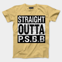 Straight Outta Psbb Men/Unisex T-Shirt in Beige Color