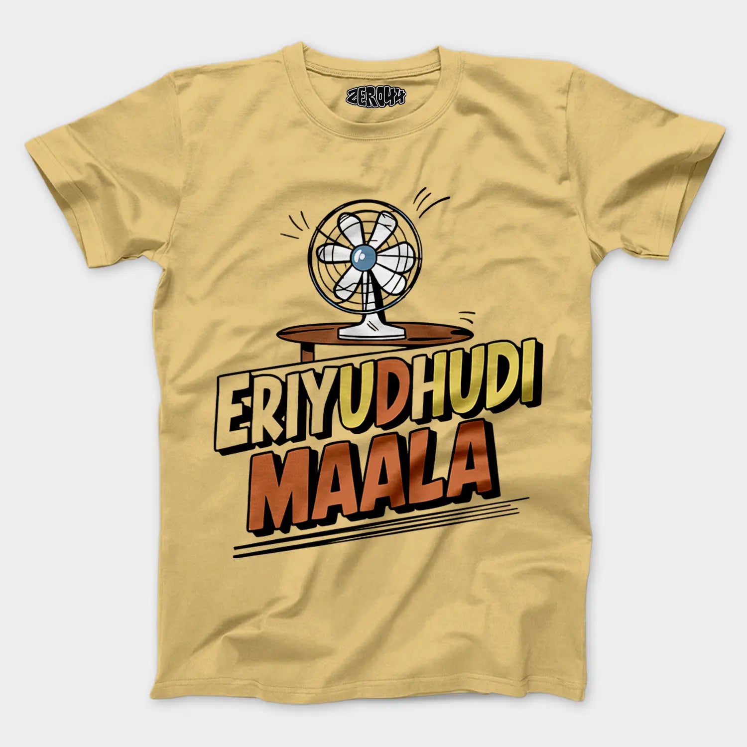 Eriyudhudi Maala Men/Unisex T-Shirt in Beige Color