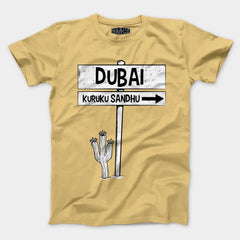 Dubai Kuruku Sandhu Men/Unisex T-Shirt in Beige Color