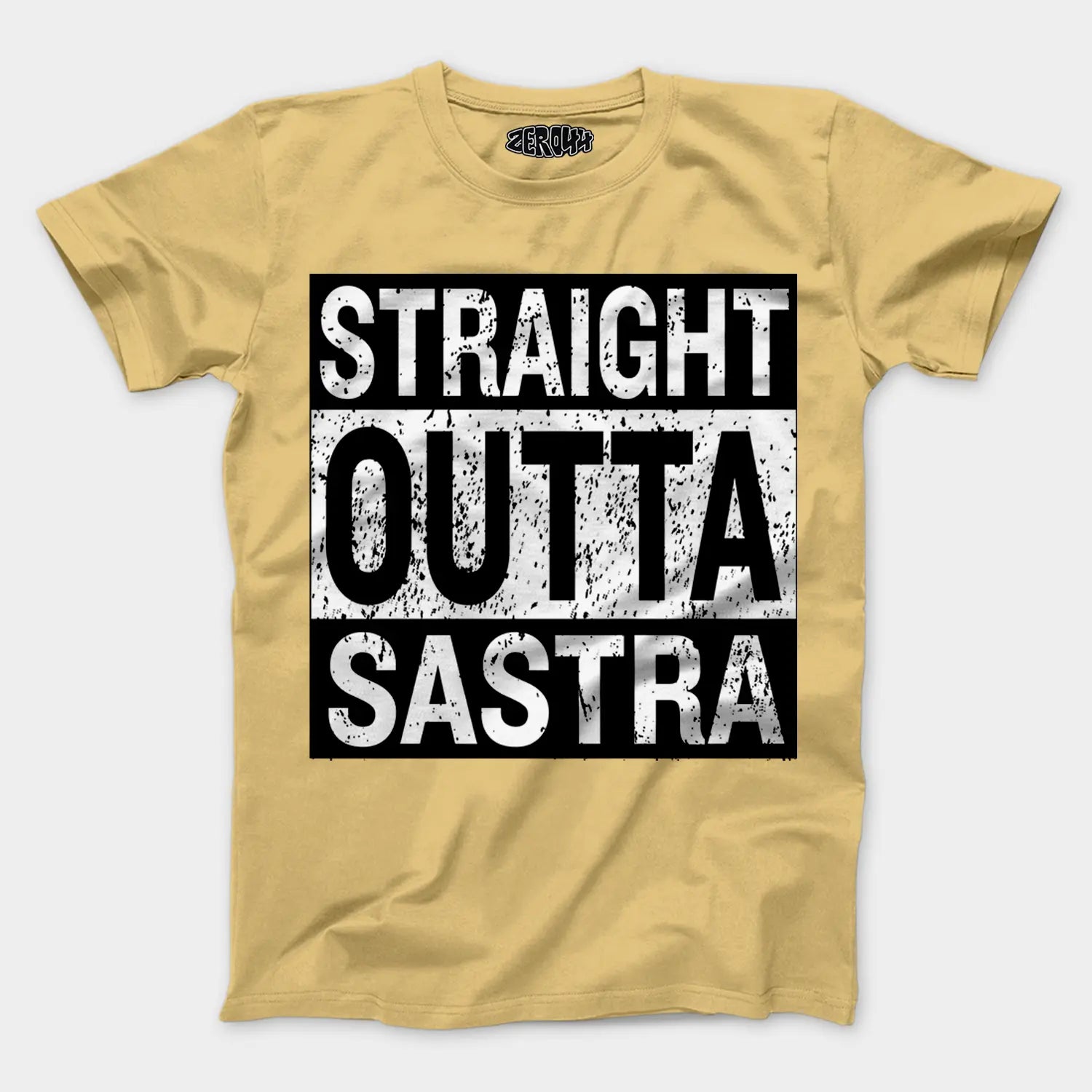 Straight Outta Sastra Men/Unisex T-Shirt in Beige Color