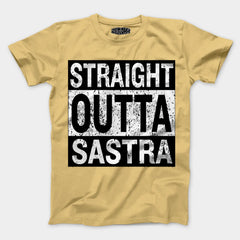 Straight Outta Sastra Men/Unisex T-Shirt in Beige Color