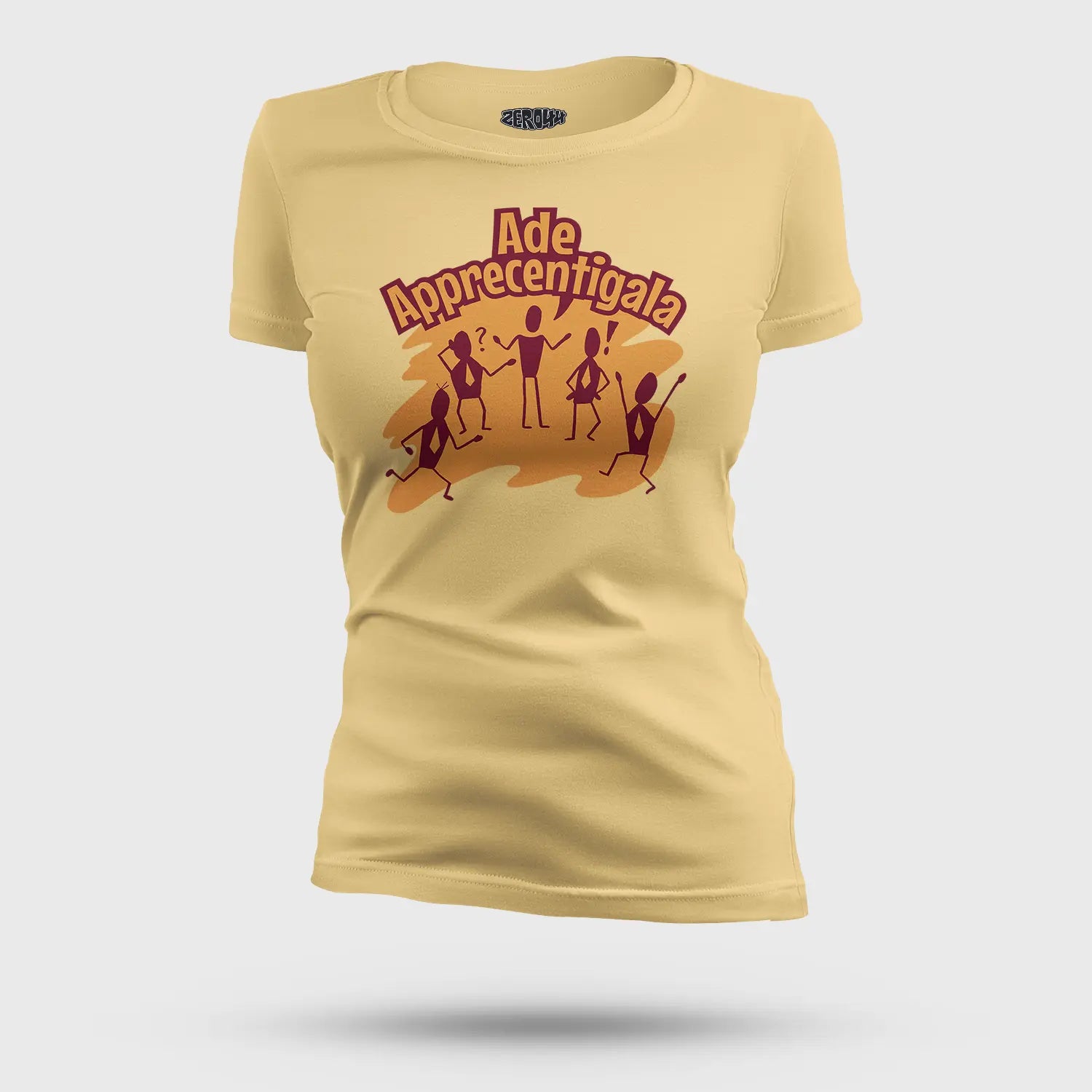 Ade Apprecentingala Women's T-Shirt in Beige Color