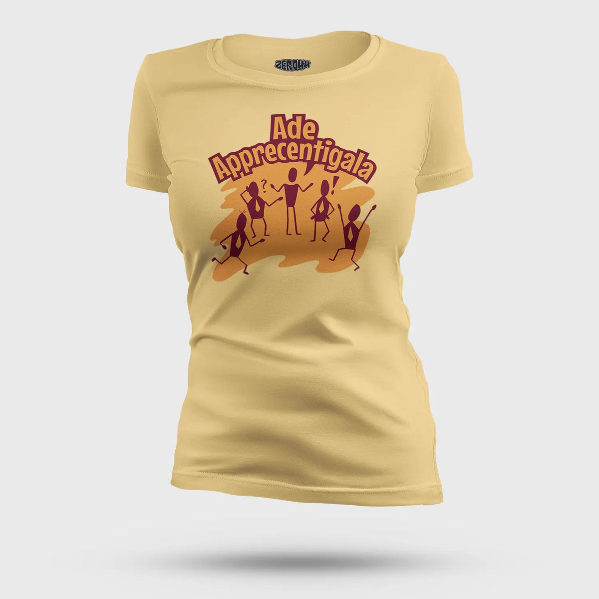 Ade Apprecentingala Women's T-Shirt in Beige Color