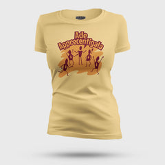 Ade Apprecentingala Women's T-Shirt in Beige Color