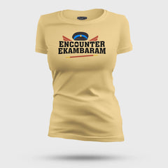 Encounter Ekambaram Women's T-Shirt in Beige Color